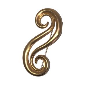 Vintage Gold Tone Brooch Pin